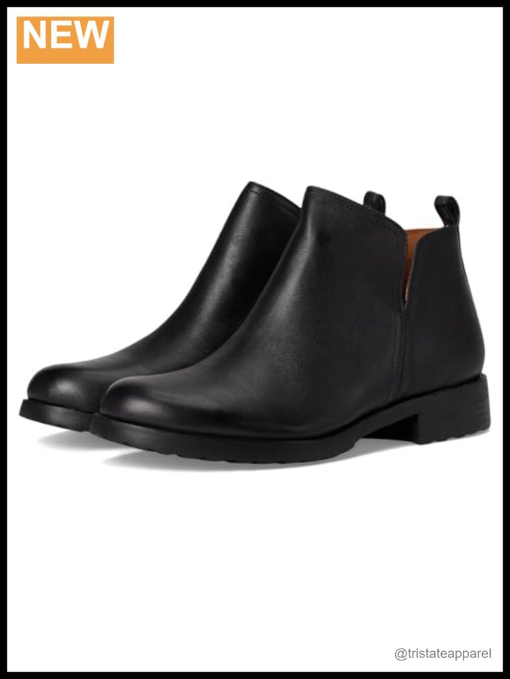 Women's Leather Ankle Booties Waterproof Zip Boots
